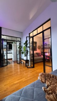 Распашные перегородки в тонком профиле  для современного интерьера