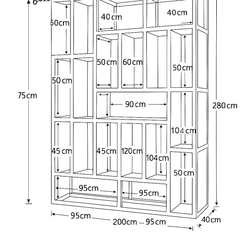Стеллаж  из металла с дубовыми ящиками