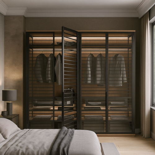 Гардеробный шкаф в лофт стиле "Bergen #4"