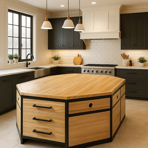 Остров для кухни  из массива дуба