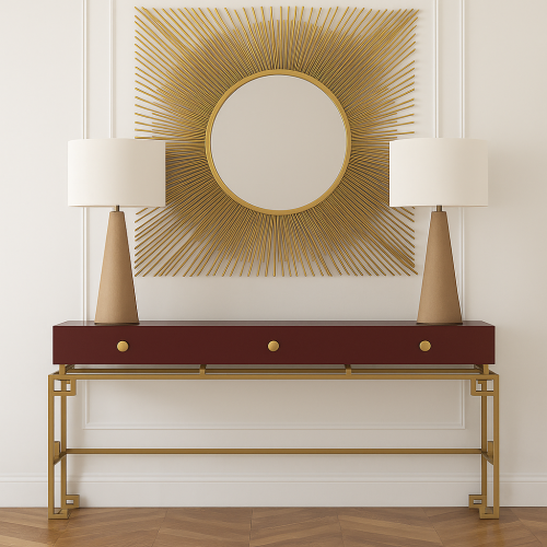 Консольный стол из металла и мдф