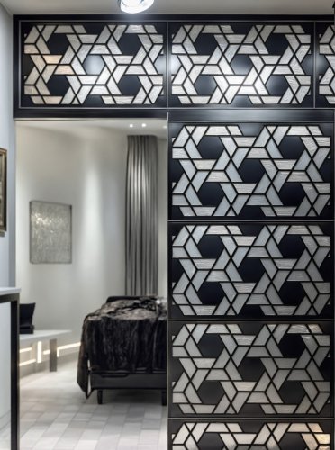 Распашная резная перегородка/ рисунок IDENT N A-053