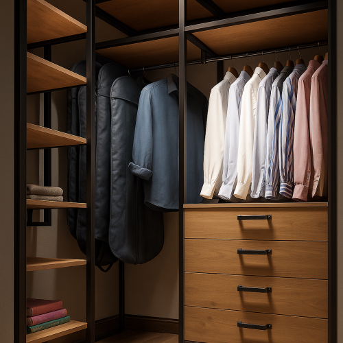 Стеллаж лофт для хранения в гардеробную