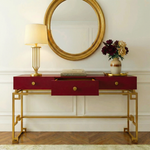 Консольный стол из металла и мдф, размер: 850х1740х400мм