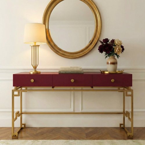 Консольный стол из металла и мдф, размер: 850х1740х400мм