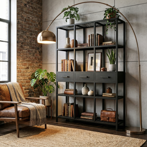 Стеллаж лофт "Black & Black M"