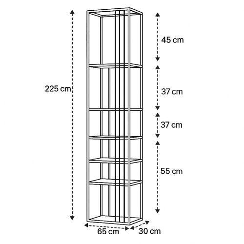 Стеллаж в тонком профиле/ узкий
