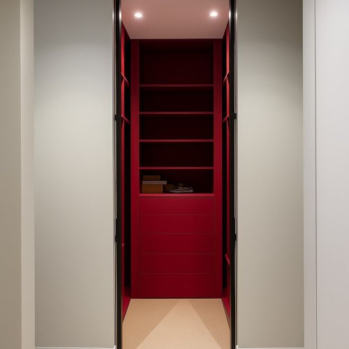 Раздвижная перегородка в гардеробную комнату