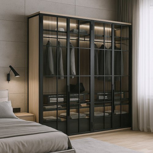 Гардеробный шкаф в стиле лофт "Bergen #3"