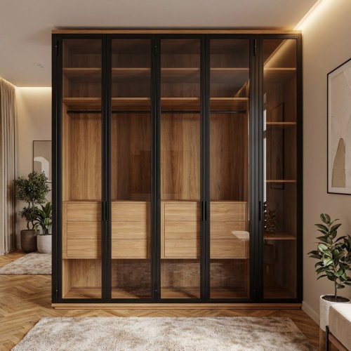 Гардеробный шкаф с выдвижными ящиками "Westline #3", размер: 2500x3100x600мм