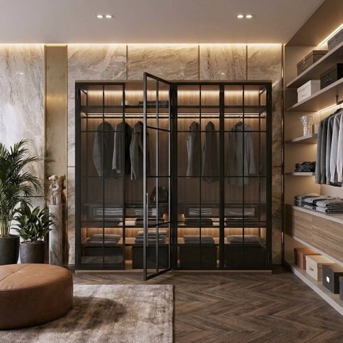 Гардеробный шкаф в стиле лофт "Bergen #3"