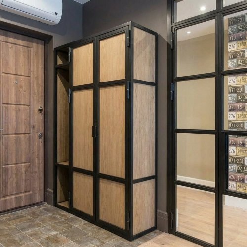 Гардеробный шкаф лофт в прихожую