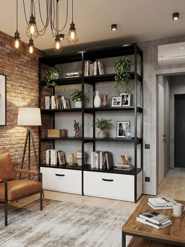 Лофт стеллаж "Rudolph#2" - 2 секции