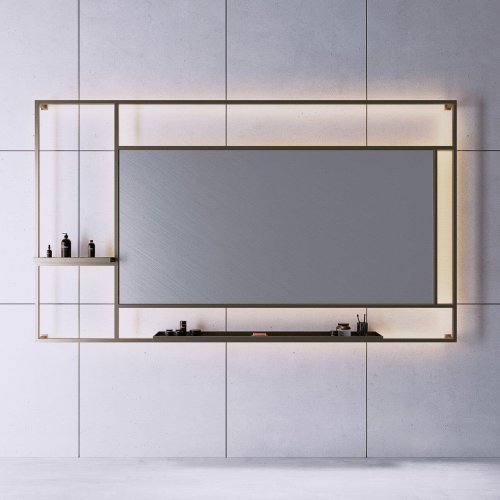 Зеркало со светодиодной подсветкой в стиле loft